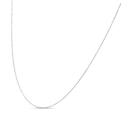 .925 Sterling Silver 18" Fine Ball Bead Necklace