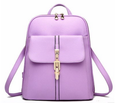 LuxeLock Leather Backpack