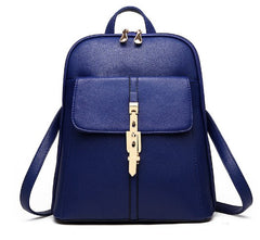 LuxeLock Leather Backpack