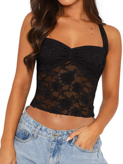Fairy Lace Sexy Cute Suspender Top