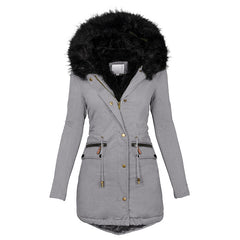 Frost Luxe Plush Hooded Winter Parka Coat