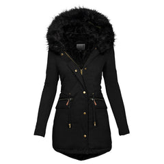 Frost Luxe Plush Hooded Winter Parka Coat