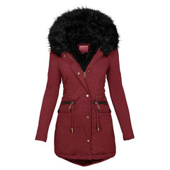 Frost Luxe Plush Hooded Winter Parka Coat