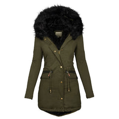 Frost Luxe Plush Hooded Winter Parka Coat