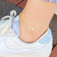 Glimmer Evil Eye Anklet