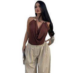 Urban Glam Metal Neckline Top