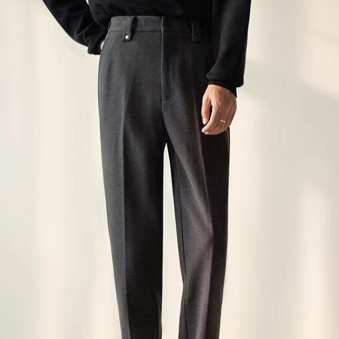 Classic Straight-Leg Suit Pants