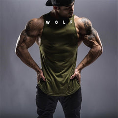 3D Wolf Print Sleeveless Sports Tank Top
