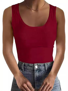 Summer Glow Square-Neck Slim Top