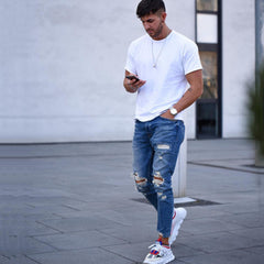 Urban Edge Ripped Hole Jeans
