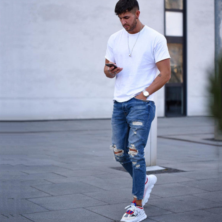 Urban Edge Ripped Hole Jeans
