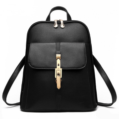 LuxeLock Leather Backpack