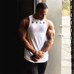 3D Wolf Print Sleeveless Sports Tank Top