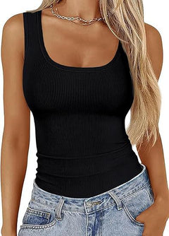 Summer Glow Square-Neck Slim Top