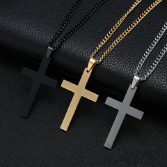 Steel Cross Necklace