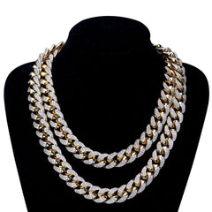 Hip Hop Cuban Miami Gold Chain with Zircon Necklace