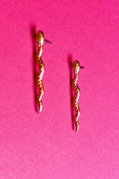 Simple Serpent Drop Earrings