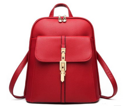 LuxeLock Leather Backpack