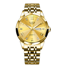 Mens Dual-calendar Waterproof Luminous Quartz Watch