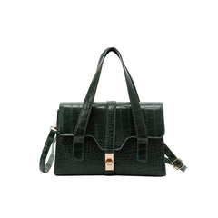 Fashionable Western-style Solid-color Crocodile-pattern Tote Bag