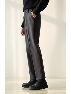 Classic Straight-Leg Suit Pants