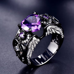 Heart Ring with Angel Wings for Women
