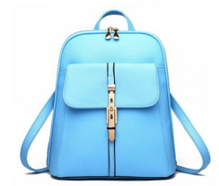 LuxeLock Leather Backpack