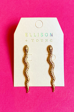 Simple Serpent Drop Earrings