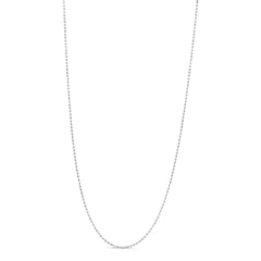 .925 Sterling Silver 18" Fine Ball Bead Necklace