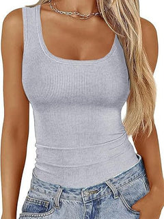 Summer Glow Square-Neck Slim Top