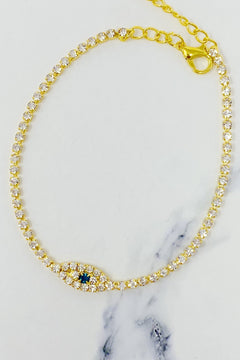 Glimmer Evil Eye Anklet