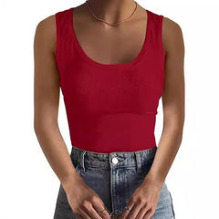 Summer Glow Square-Neck Slim Top