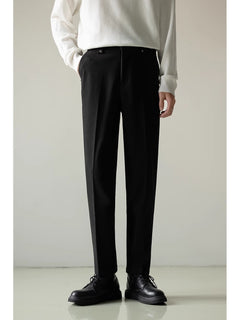 Classic Straight-Leg Suit Pants