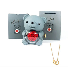 Double Heart Necklace with Gift Box