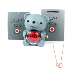 Double Heart Necklace with Gift Box