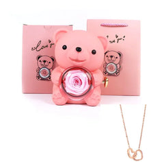 Double Heart Necklace with Gift Box