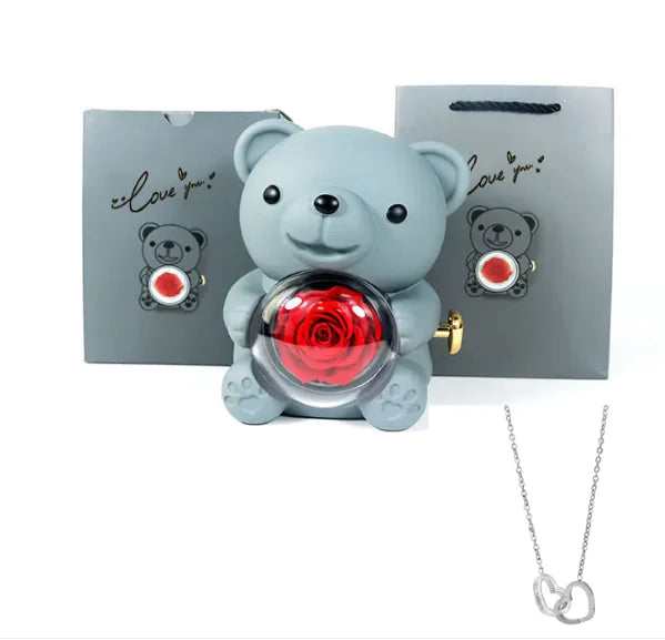 Double Heart Necklace with Gift Box