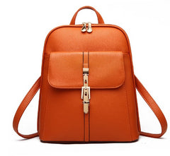 LuxeLock Leather Backpack