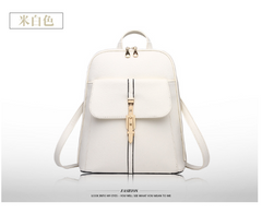 LuxeLock Leather Backpack