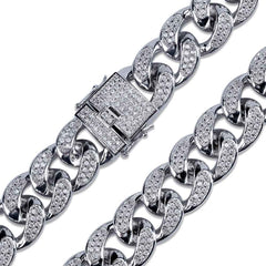Hip Hop Cuban Miami Gold Chain with Zircon Necklace