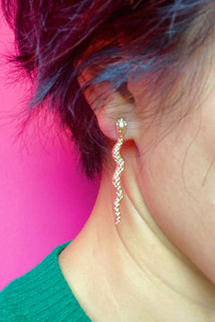 Simple Serpent Drop Earrings