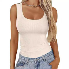 Summer Glow Square-Neck Slim Top