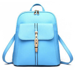 LuxeLock Leather Backpack