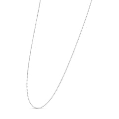 .925 Sterling Silver 18" Fine Ball Bead Necklace