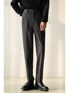 Classic Straight-Leg Suit Pants