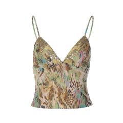 Silk Desire Lace Stitching Sling Vest
