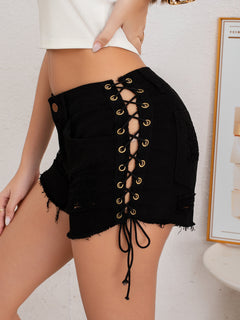 Street Glow Denim Hot Pants