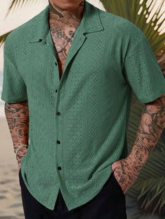Elite Weave Jacquard Short Sleeve Shirt