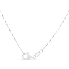 .925 Sterling Silver 18" Fine Ball Bead Necklace