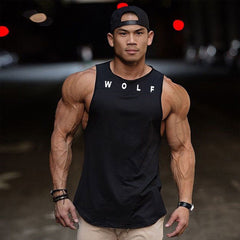 3D Wolf Print Sleeveless Sports Tank Top